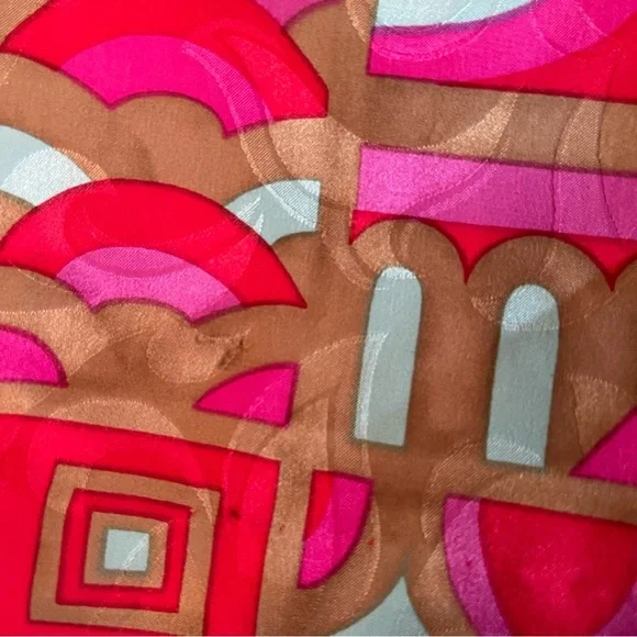 Vintage Anne Crimmins UMI Collection 100% Silk Geometric Skirt Set Suit Jacket 8 - Picture 6 of 15